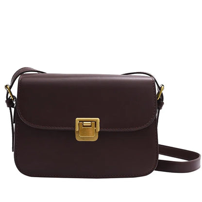 Elegante Umhängetasche für Damen ⎜ Schlichtes Design mit goldener Schnalle und verstellbarem Riemen