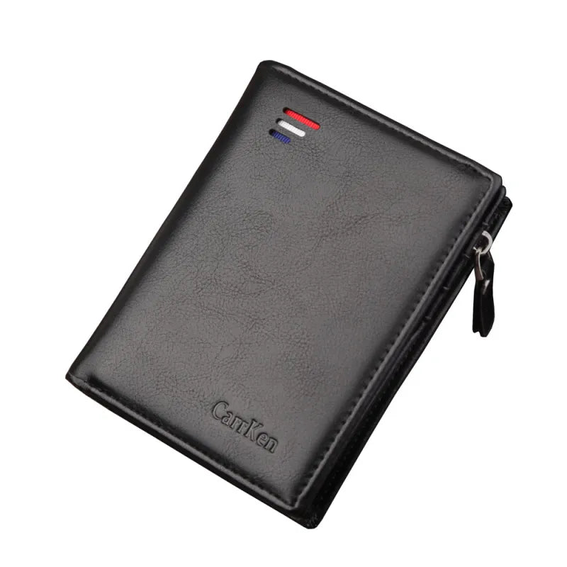 RFID Geldbörse für Herren ⎜ Kompakte Brieftasche aus Kunstleder mit Münzfach und Kartenschutz