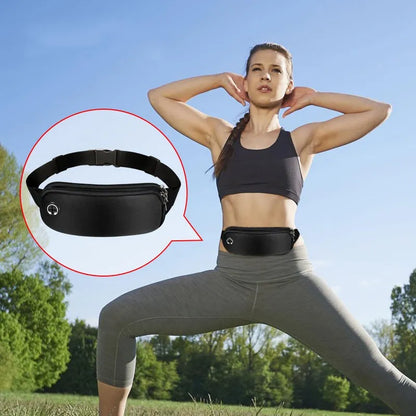 Lauftasche für Damen und Herren ⎜ Leichtes Design mit Reißverschluss und Kopfhöreröffnung für Sport