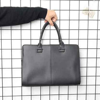 Businesstasche für Herren ⎜ Elegante Aktentasche mit Tragegriffen und schlankem Design für Büro und Meetings