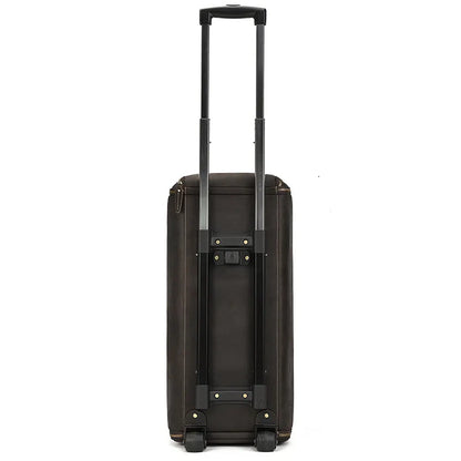 Reisetasche aus Leder ⎜ Große Kapazität mit Rollfunktion für komfortable Reisen