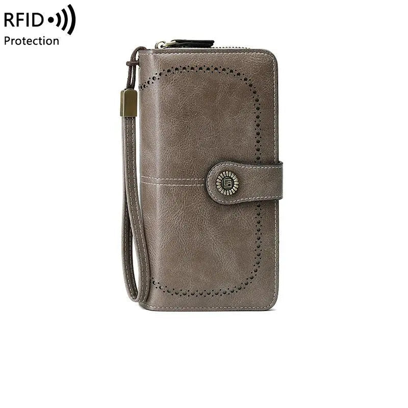 Damen Geldbörse mit Reißverschluss ⎜ RFID-Schutz und großes Fassungsvermögen im modernen Design