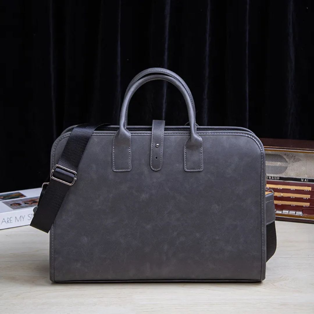 Herren Aktentasche ⎜ Stylische Handtasche aus Kunstleder für den Alltag mit praktischen Tragegriffen