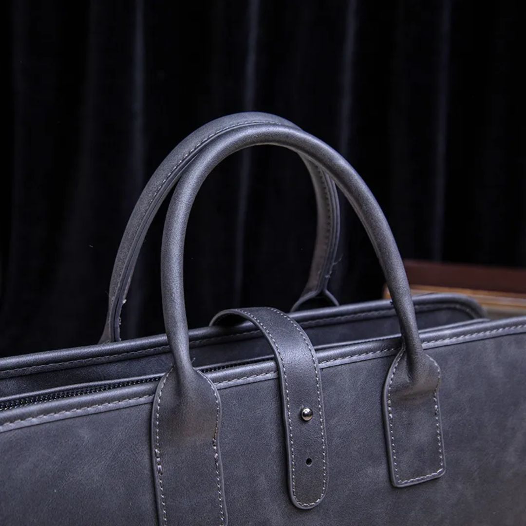Herren Aktentasche ⎜ Stylische Handtasche aus Kunstleder für den Alltag mit praktischen Tragegriffen