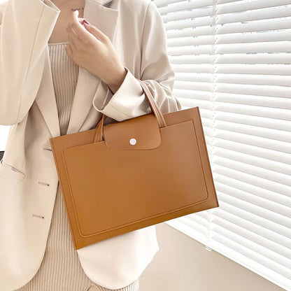 Leder Aktentasche für Damen ⎜ Elegante Umhängetasche mit Magnetverschluss und stilvollem Design