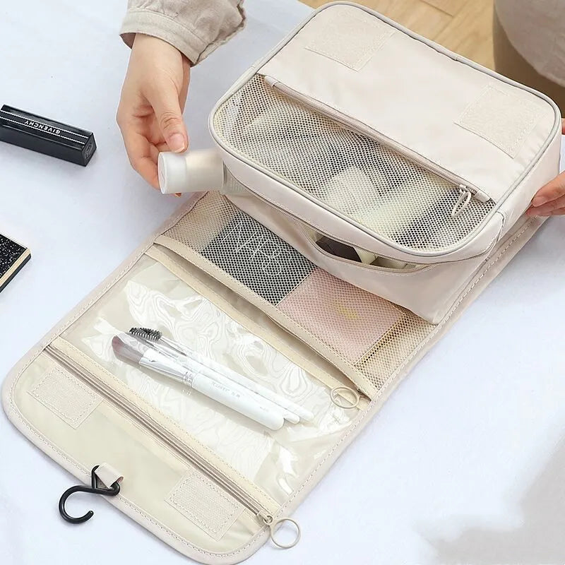 Kosmetiktasche für Reisen ⎜ Praktische Aufbewahrung mit großem Fassungsvermögen und Tragegriff