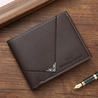 Herren Kartenetui mit Mehrfachfächern ⎜ Schlanke Geldbörse aus Kunstleder mit klassischem Design
