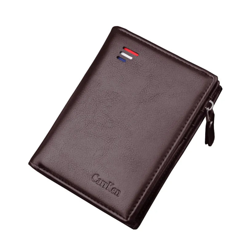 RFID Geldbörse für Herren ⎜ Kompakte Brieftasche aus Kunstleder mit Münzfach und Kartenschutz