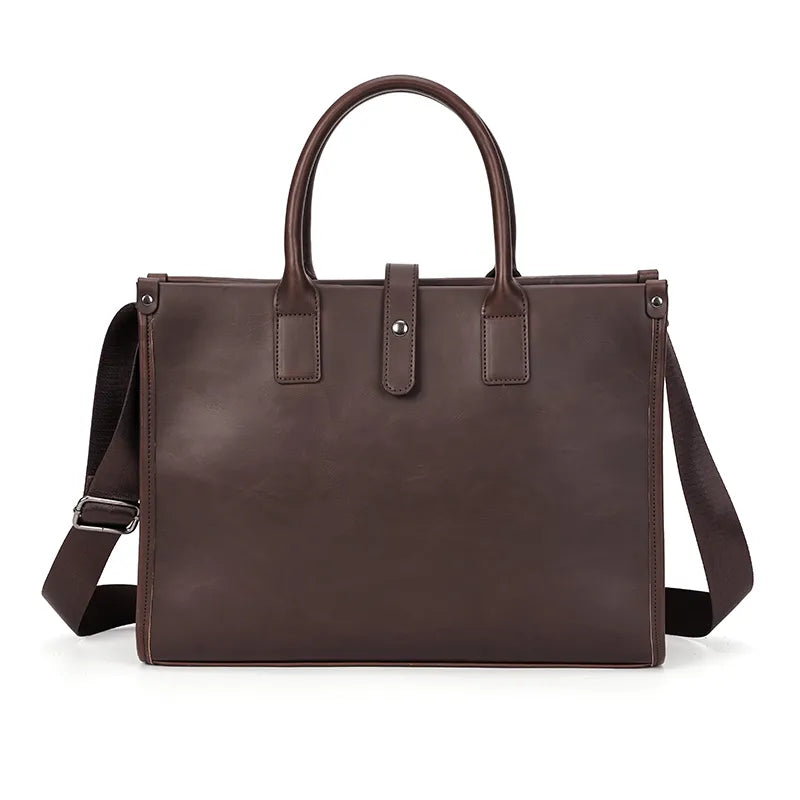 Leder Aktentasche für Herren ⎜ Stilvolle Business Umhängetasche mit robustem Tragegriff und eleganter Optik