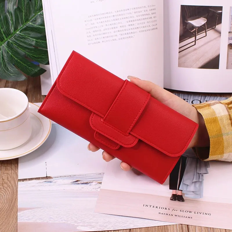 Damen Geldbörse im Langformat ⎜ Tri-Fold Clutch mit großer Kapazität für Karten und Scheine