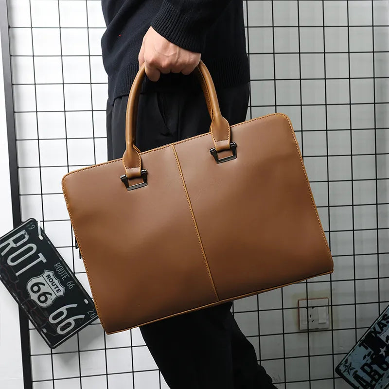 Businesstasche für Herren ⎜ Elegante Aktentasche mit Tragegriffen und schlankem Design für Büro und Meetings