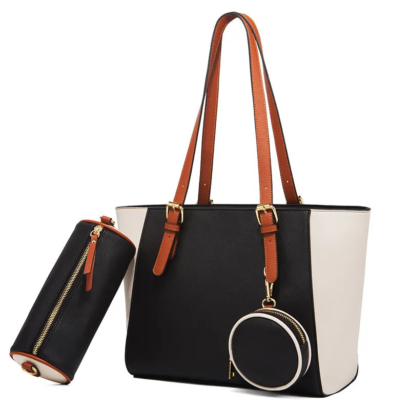 Drei-in-eins Handtasche ⎜ Stilvolle Tasche mit viel Stauraum und Zubehör
