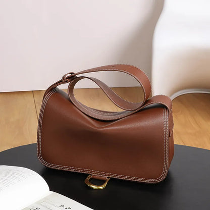 Messenger Bag für Damen ⎜ Elegante Umhängetasche mit Goldakzent und viel Stauraum
