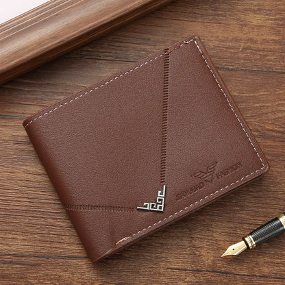 Herren Kartenetui mit Mehrfachfächern ⎜ Schlanke Geldbörse aus Kunstleder mit klassischem Design