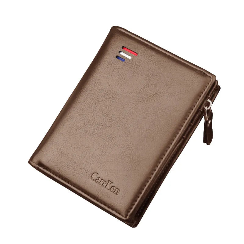 RFID Geldbörse für Herren ⎜ Kompakte Brieftasche aus Kunstleder mit Münzfach und Kartenschutz