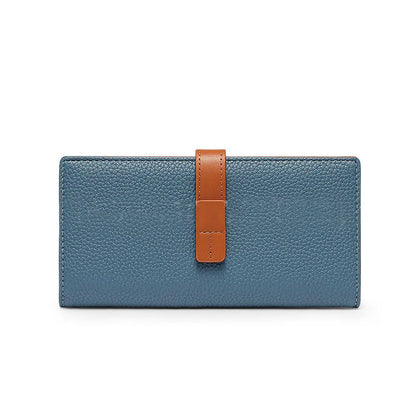Damen Geldbörse mit Kontrastfarbe ⎜ Langes Design mit praktischem Verschluss und Platz für mehrere Karten