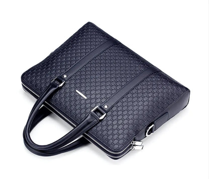 Leder Aktentasche für Herren ⎜ Stilvolle Business Tasche mit geprägtem Design und zusätzlicher Geldbörse