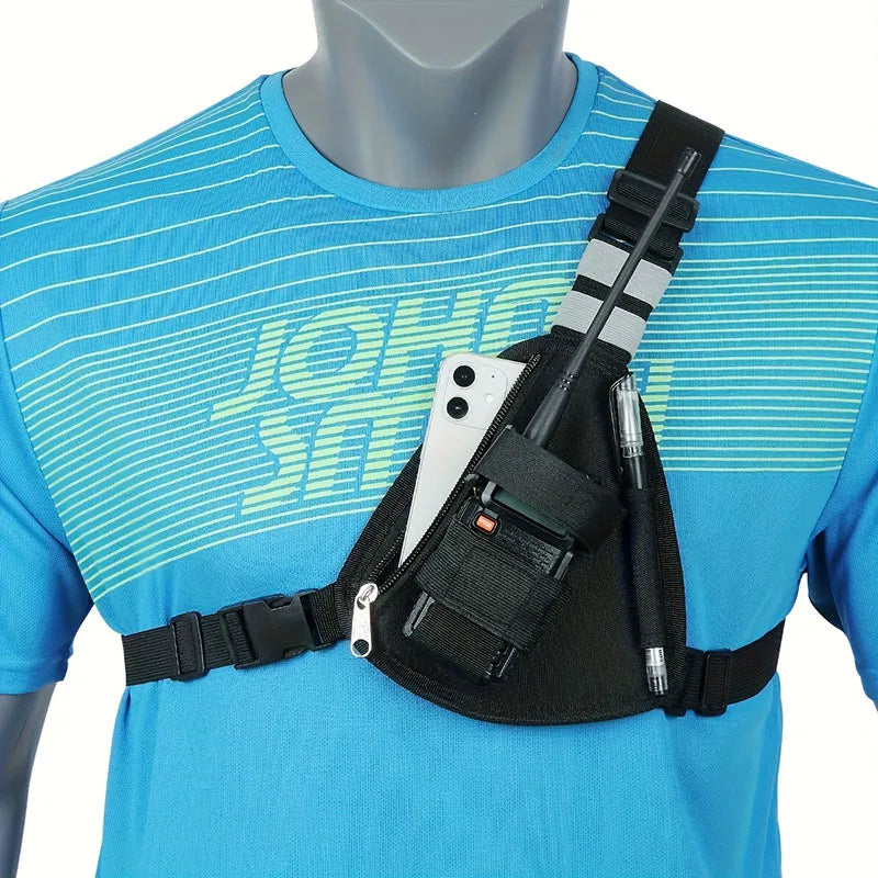 Multifunktionale Brusttasche für Herren ⎜ Tragbare Umhängetasche mit vielen Fächern für den Alltag