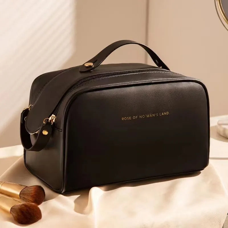 Kosmetiktasche für Damen ⎜ Modisches Kissen-Design mit Doppelreißverschluss und praktischem Innenfach