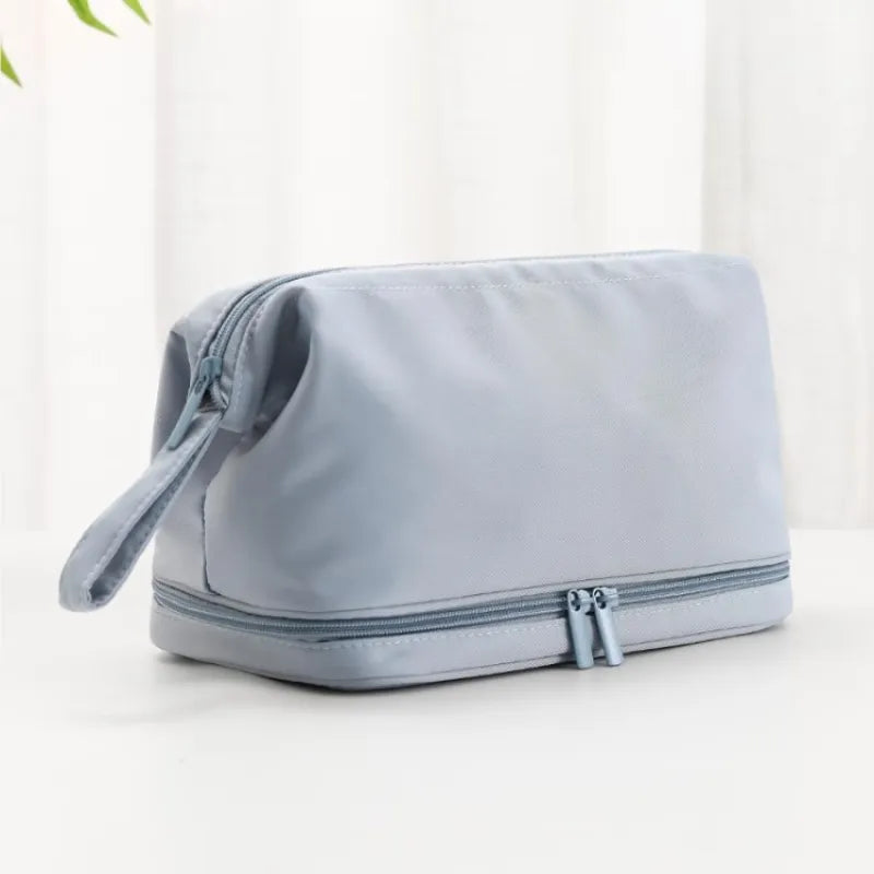 Kosmetiktasche für Damen ⎜ Große Reise-Tasche mit Doppelreißverschluss und separatem Fach für Pflegeprodukte