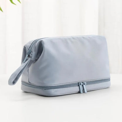 Kosmetiktasche für Damen ⎜ Große Reise-Tasche mit Doppelreißverschluss und separatem Fach für Pflegeprodukte