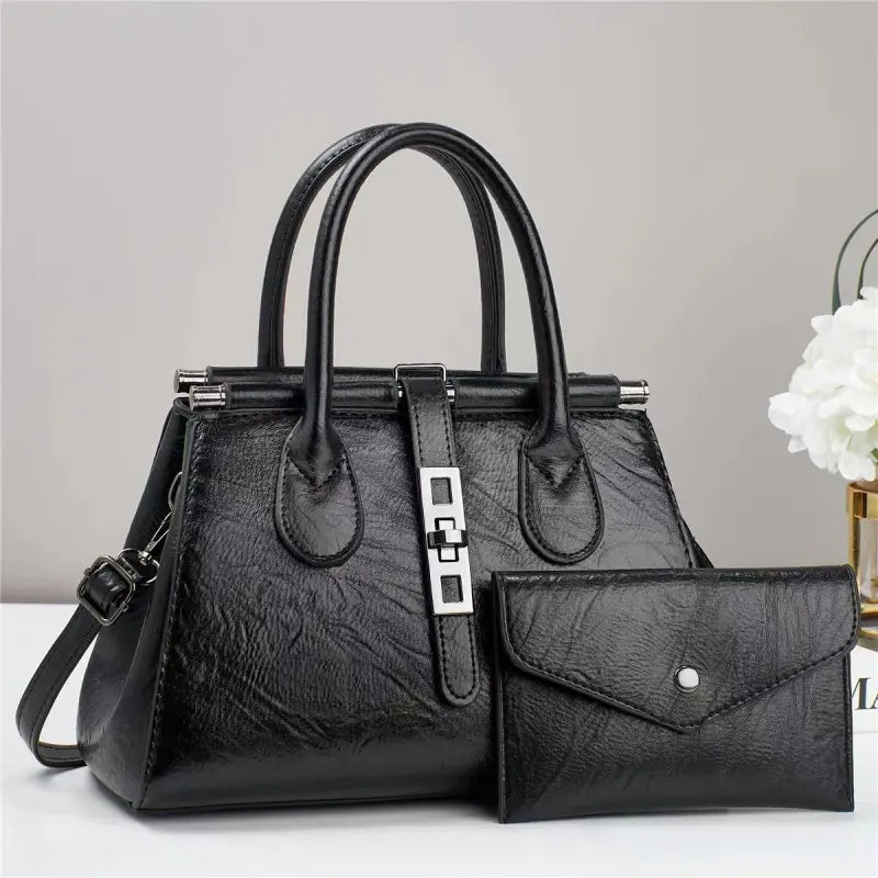 Handtasche mit Schulterriemen ⎜ Klassisches Design und großzügiger Stauraum für den Alltag