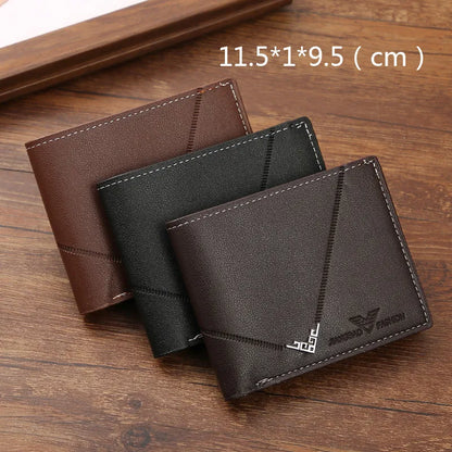 Herren Kartenetui mit Mehrfachfächern ⎜ Schlanke Geldbörse aus Kunstleder mit klassischem Design