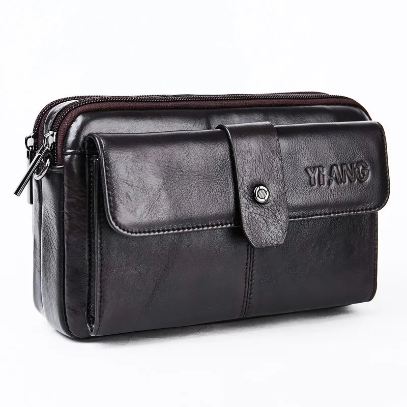 Umhängetasche für Herren ⎜ Elegante Ledertasche mit mehreren Fächern und verstellbarem Schultergurt