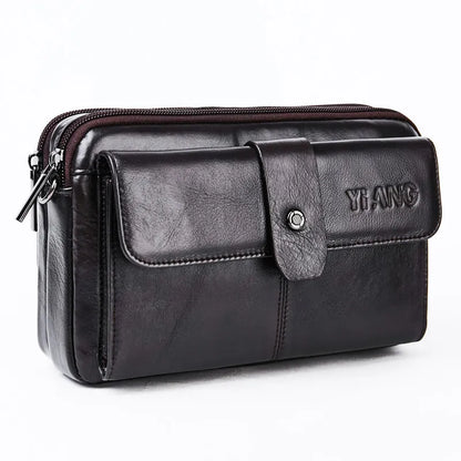 Umhängetasche für Herren ⎜ Elegante Ledertasche mit mehreren Fächern und verstellbarem Schultergurt