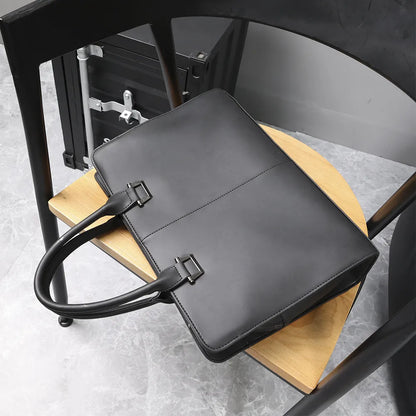 Businesstasche für Herren ⎜ Elegante Aktentasche mit Tragegriffen und schlankem Design für Büro und Meetings