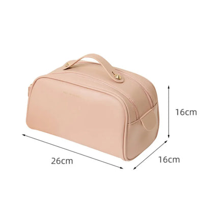 Kosmetiktasche für Damen ⎜ Modisches Kissen-Design mit Doppelreißverschluss und praktischem Innenfach
