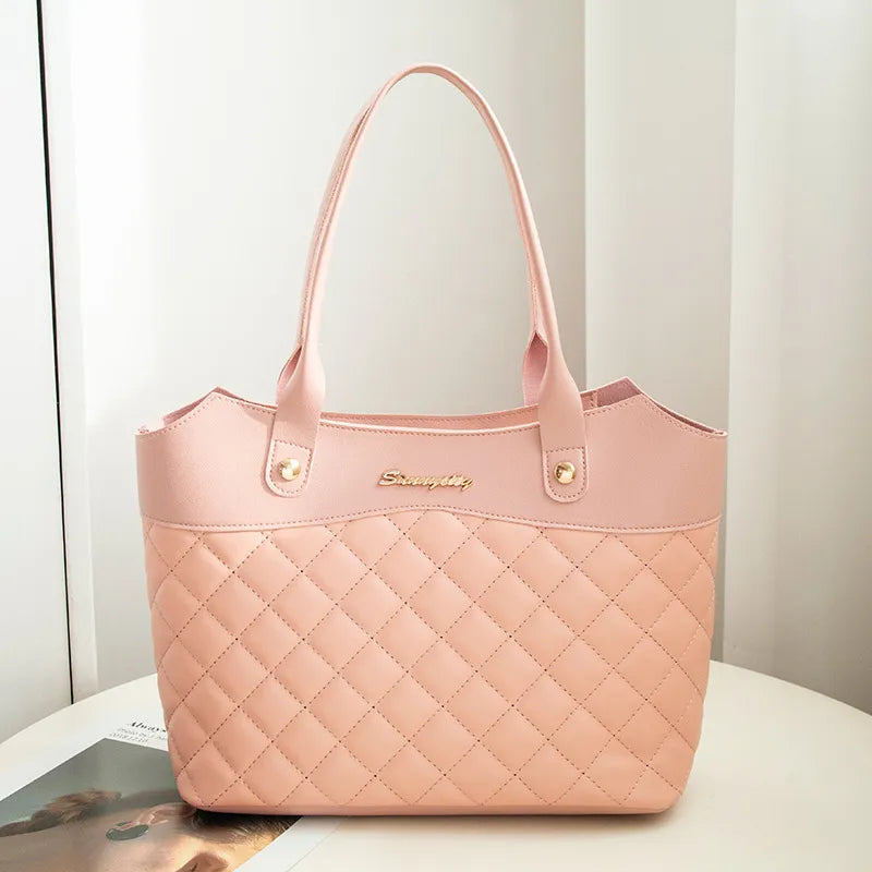 Quilted Handtasche für Damen ⎜ Vielseitige Schultertasche für Einkäufe und Alltag