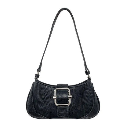 Vintage Baguette-Tasche mit großer Schnalle ⎜ Stilvolles Accessoire für einen modernen Look