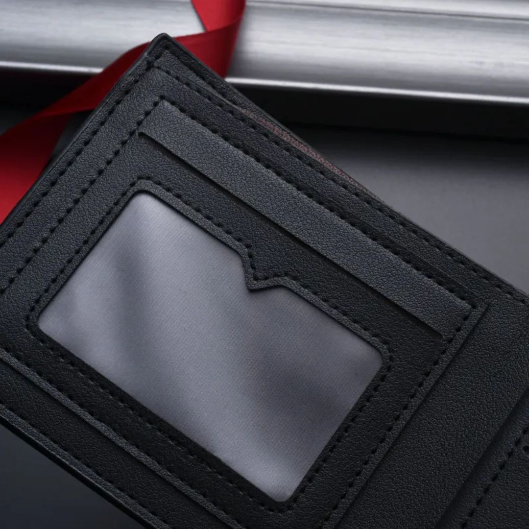 Herren Geldbörse aus Kunstleder ⎜ Kompakte Brieftasche mit Karten- und Scheinfach