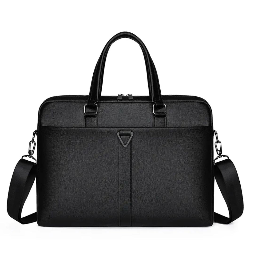 Laptoptasche für Herren ⎜ Strapazierfähige Aktentasche aus PU mit viel Stauraum und Umhängegurt
