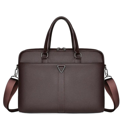 Laptoptasche für Herren ⎜ Strapazierfähige Aktentasche aus PU mit viel Stauraum und Umhängegurt