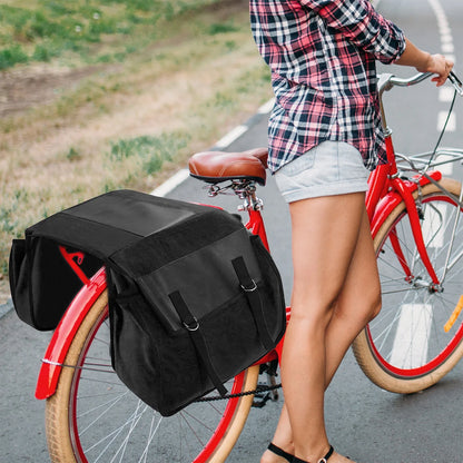 Fahrrad-Doppeltasche für Gepäckträger ⎜ Robuste Hinterradtasche mit großem Stauraum und wetterfestem Design