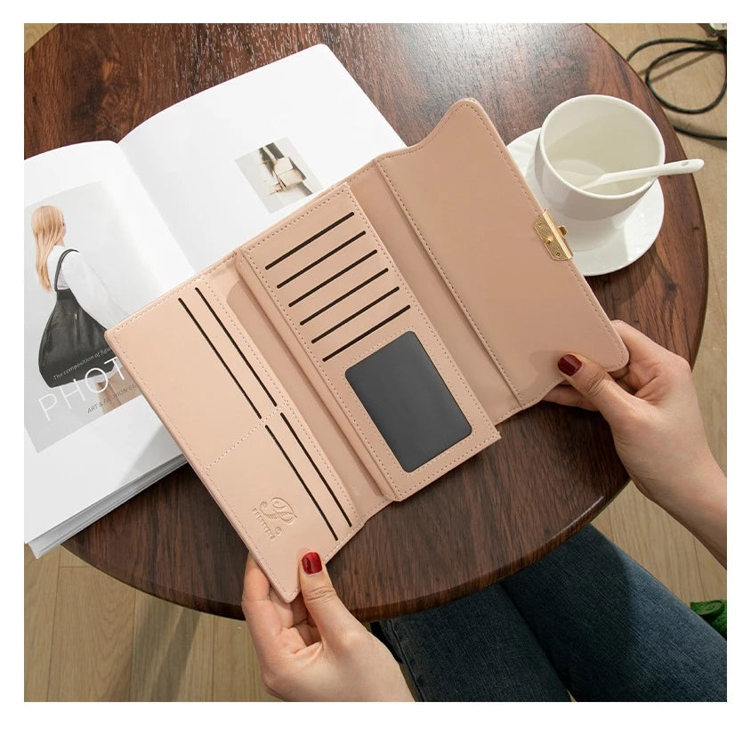 Clutch für Damen ⎜ Praktische Geldbörse mit großem Fassungsvermögen und Fächeraufteilung