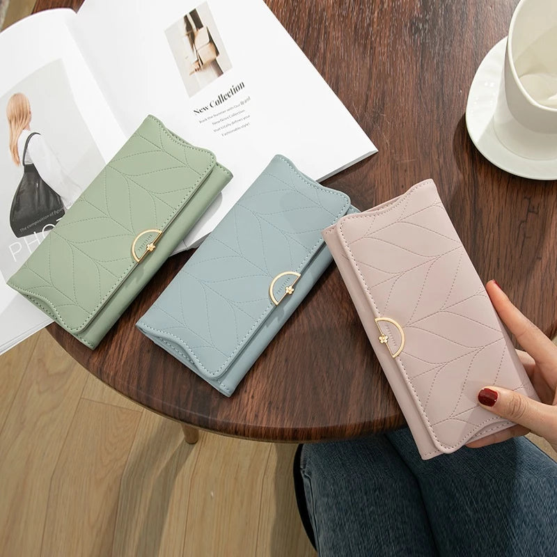 Clutch für Damen ⎜ Praktische Geldbörse mit großem Fassungsvermögen und Fächeraufteilung