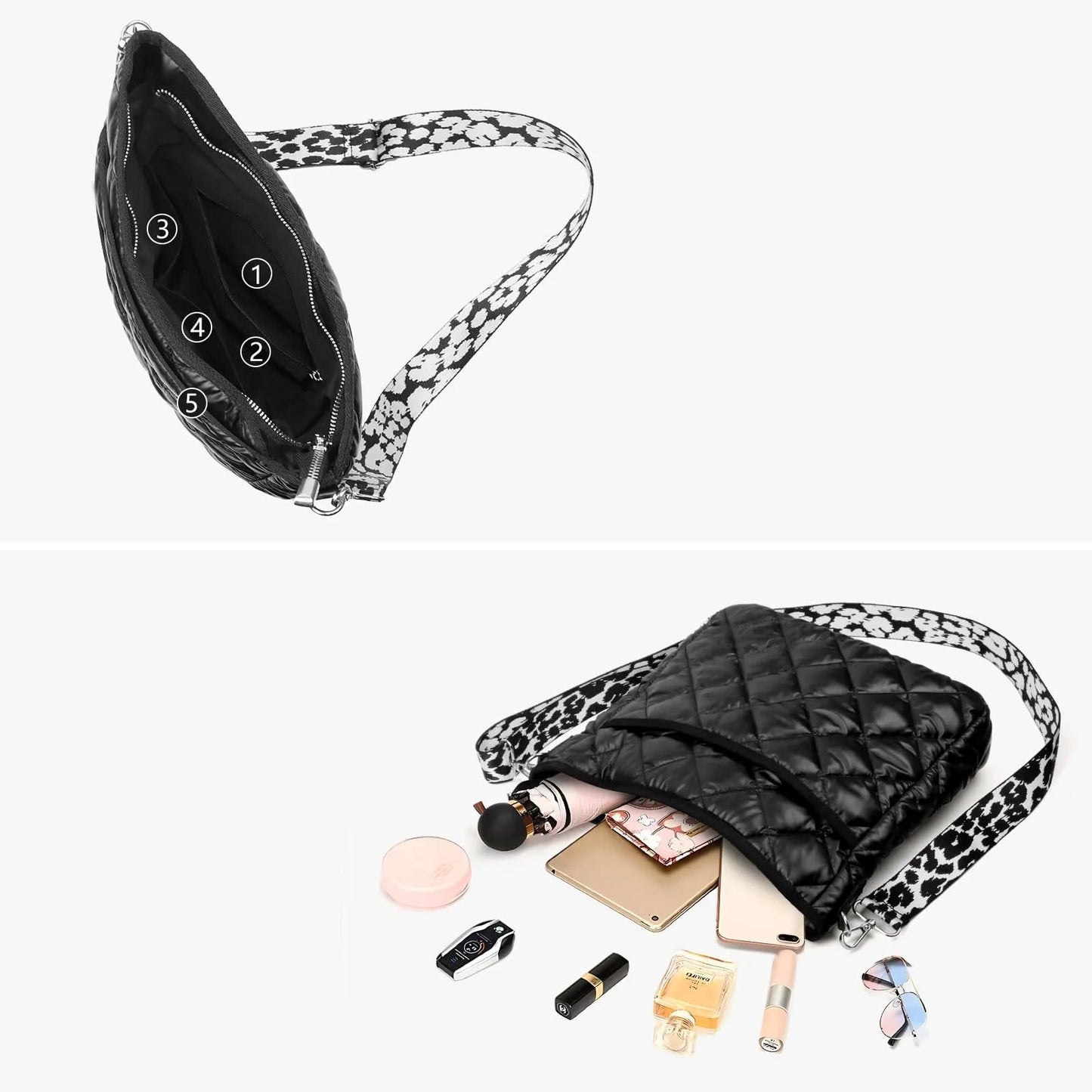 Wasserabweisende Nylon Crossbody Tasche ⎜ Vielseitig und praktisch mit robustem Design