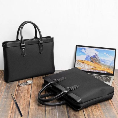 Aktentasche für Herren ⎜ Stilvolle Büro-Handtasche mit viel Stauraum und praktischen Tragegriffen