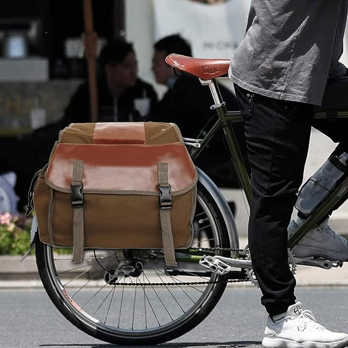 Fahrrad-Doppeltasche für Gepäckträger ⎜ Robuste Hinterradtasche mit großem Stauraum und wetterfestem Design