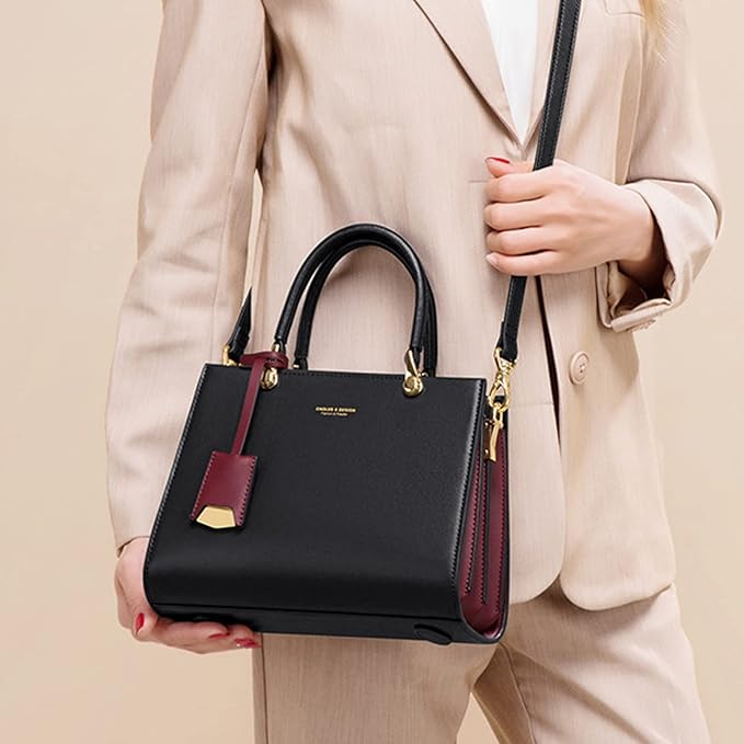 Große Umhängetasche für Damen ⎜ Geräumige Handtasche mit modernem Design und verstellbarem Schulterriemen