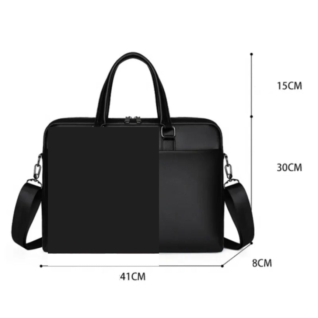 Laptoptasche für Herren ⎜ Strapazierfähige Aktentasche aus PU mit viel Stauraum und Umhängegurt
