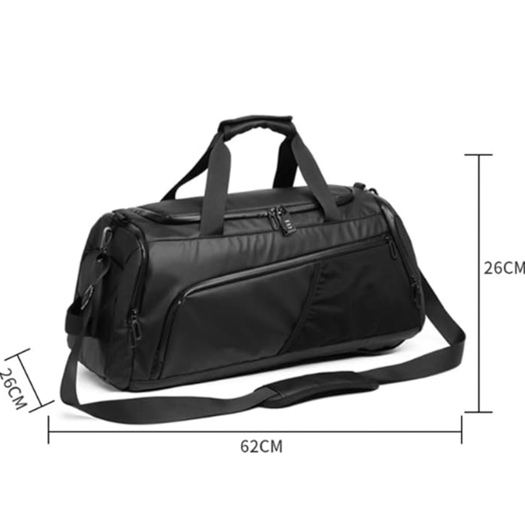 Sporttasche für Herren ⎜ Große Reisetasche mit Nassfach, Schuhfach und verstellbarem Schultergurt