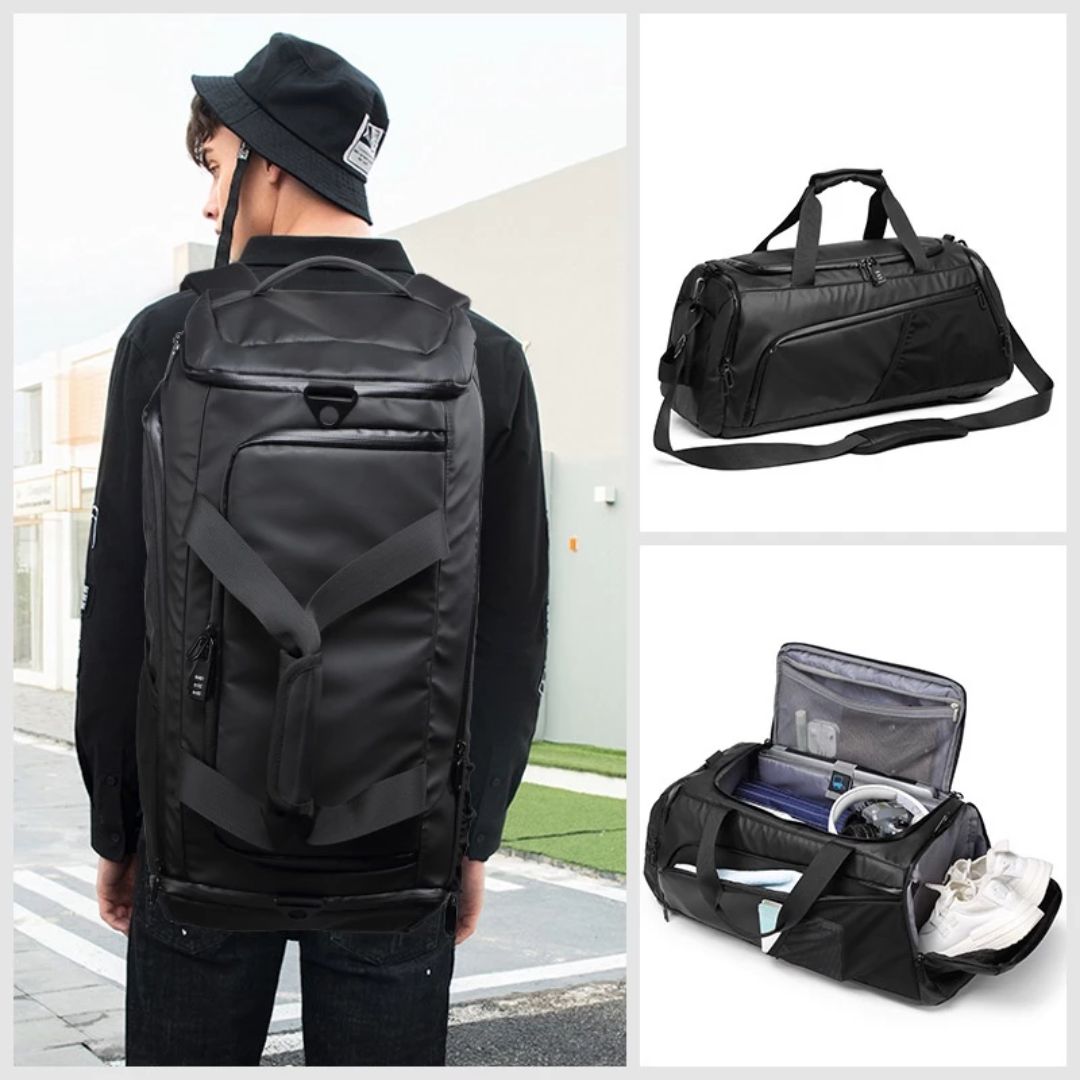 Sporttasche für Herren ⎜ Große Reisetasche mit Nassfach, Schuhfach und verstellbarem Schultergurt