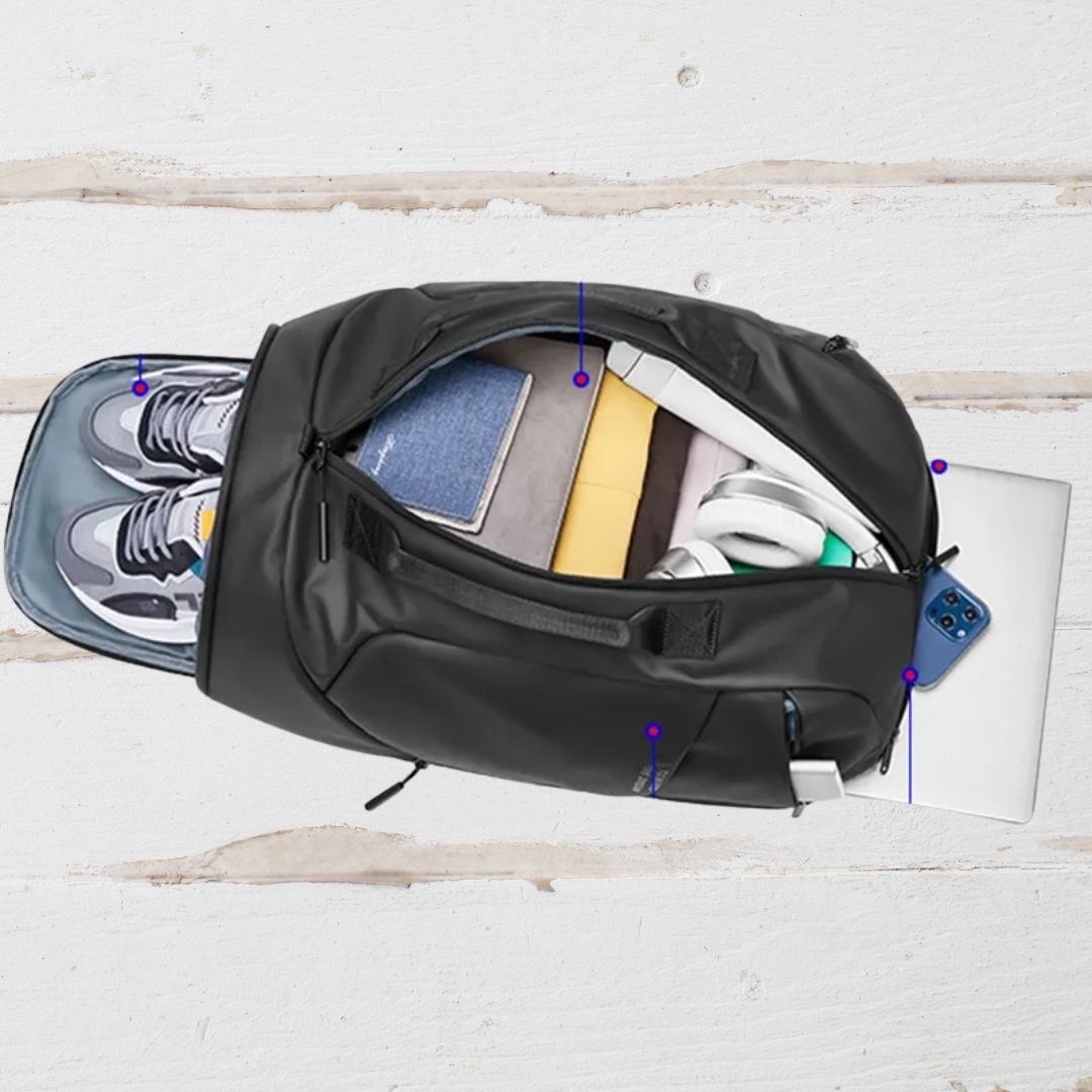 Multifunktionaler Rucksack für Herren ⎜ Robuster Oxford-Rucksack für Business und Alltag