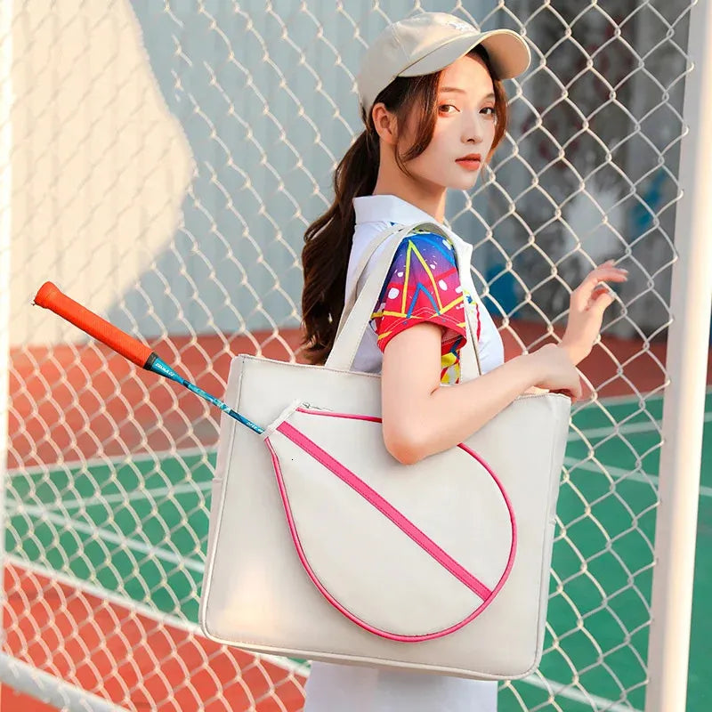Tennistasche für Damen ⎜ Schultertasche mit Schlägerfach und Stauraum für Sport und Freizeit