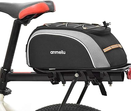 Fahrrad-Hecktasche für Gepäckträger ⎜ Wasserdichte Transporttasche mit großer Kapazität und Reflektorstreifen