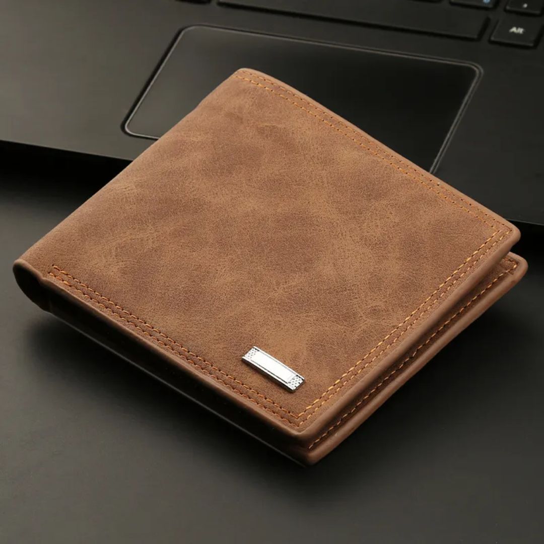 Herren Geldbörse mit Reißverschluss ⎜ Kompakte Brieftasche mit Karten- und Münzfach